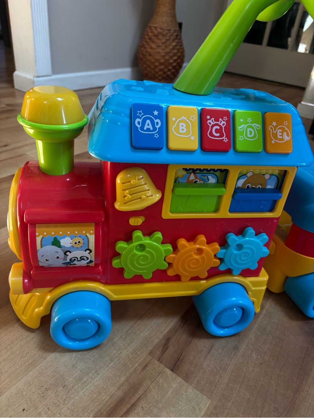 Bright Multi-Activity Ride-On Train Toy - Blue, Red & Yellow - Picture 2 of 2
